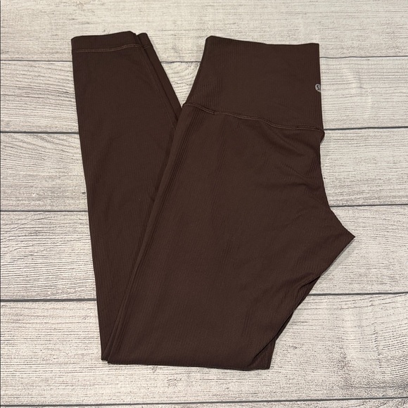 🍋Lululemon Align Ribbed High-Rise Pant 28" Size 8 Dark Brown Java?? W5EU7S🍋 - Picture 3 of 15